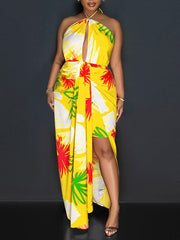 Indiebeautie Printed Halter Dress