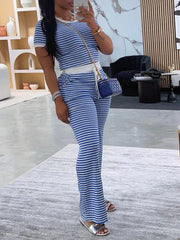 Stripe Tee & Pants Set