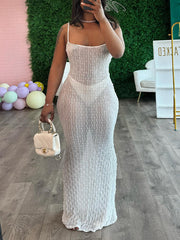 Indiebeautie Solid See-Through Cami Dress