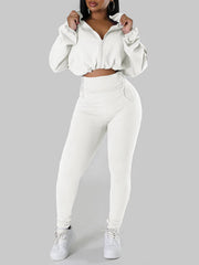 Zip-Front Top & Pants Set