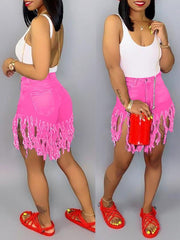 Indiebeautie Jeansshorts mit Fransen