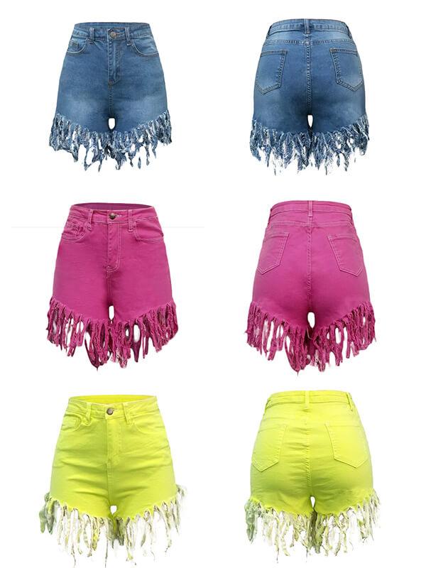 Indiebeautie Jeansshorts mit Fransen
