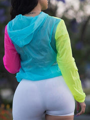 Indiebeautie Colorblock Hoodie Jacket