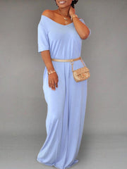 Indiebeautie Solid V-Neck Maxi Dress