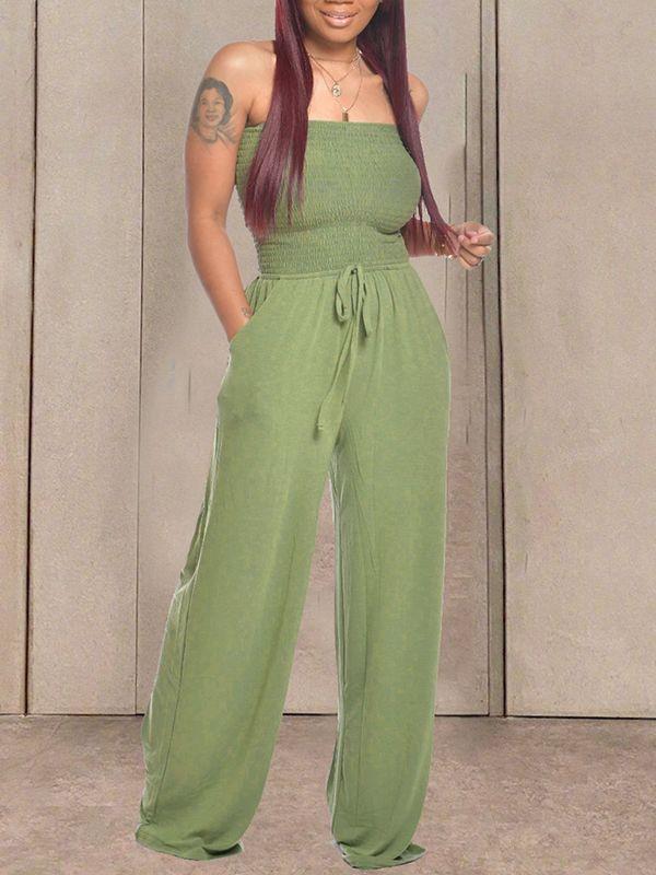 Indiebeautie Bandeau Tied-Front Jumpsuit