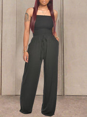 Indiebeautie Bandeau Tied-Front Jumpsuit