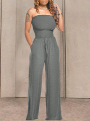 Indiebeautie Bandeau Tied-Front Jumpsuit