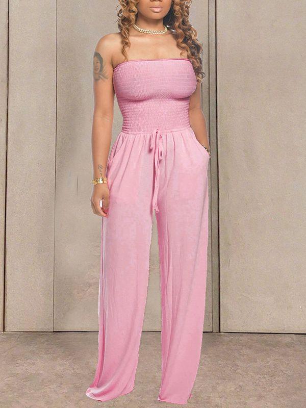 Indiebeautie Bandeau Tied-Front Jumpsuit