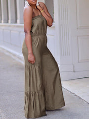 Indiebeautie Bandeau Wide-Leg Jumpsuit