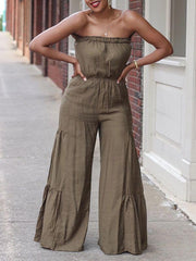 Indiebeautie Bandeau Wide-Leg Jumpsuit