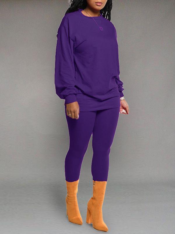 Indiebeautie Solid Sweatshirt & Leggings Set