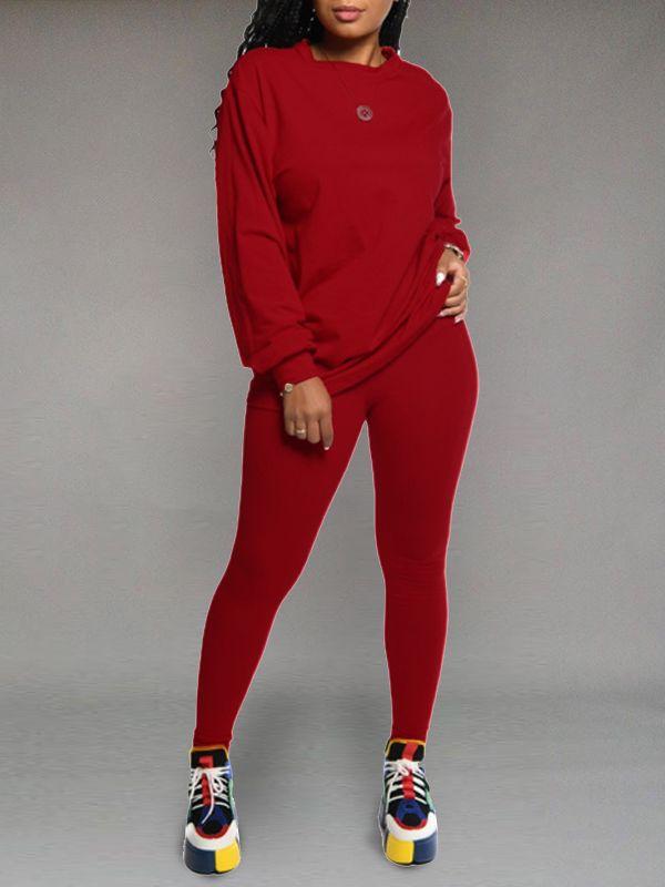 Indiebeautie Solid Sweatshirt & Leggings Set