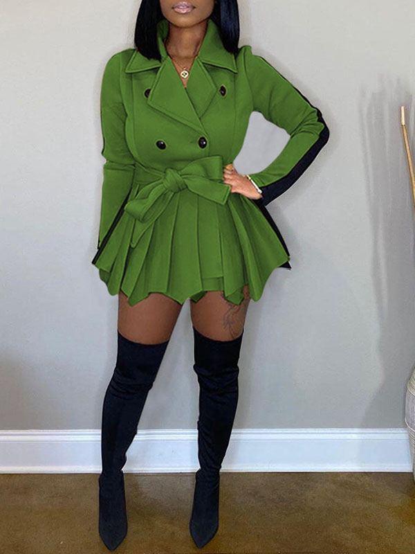 Indiebeautie Two-Tone Peplum Blazer