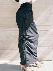 Indiebeautie High-Waist Drawstring Skirt