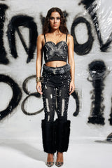 Gwyneth – Jeansoberteil mit Schmetterlings-Nieten