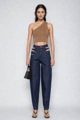 James Cutout Straight Jeans