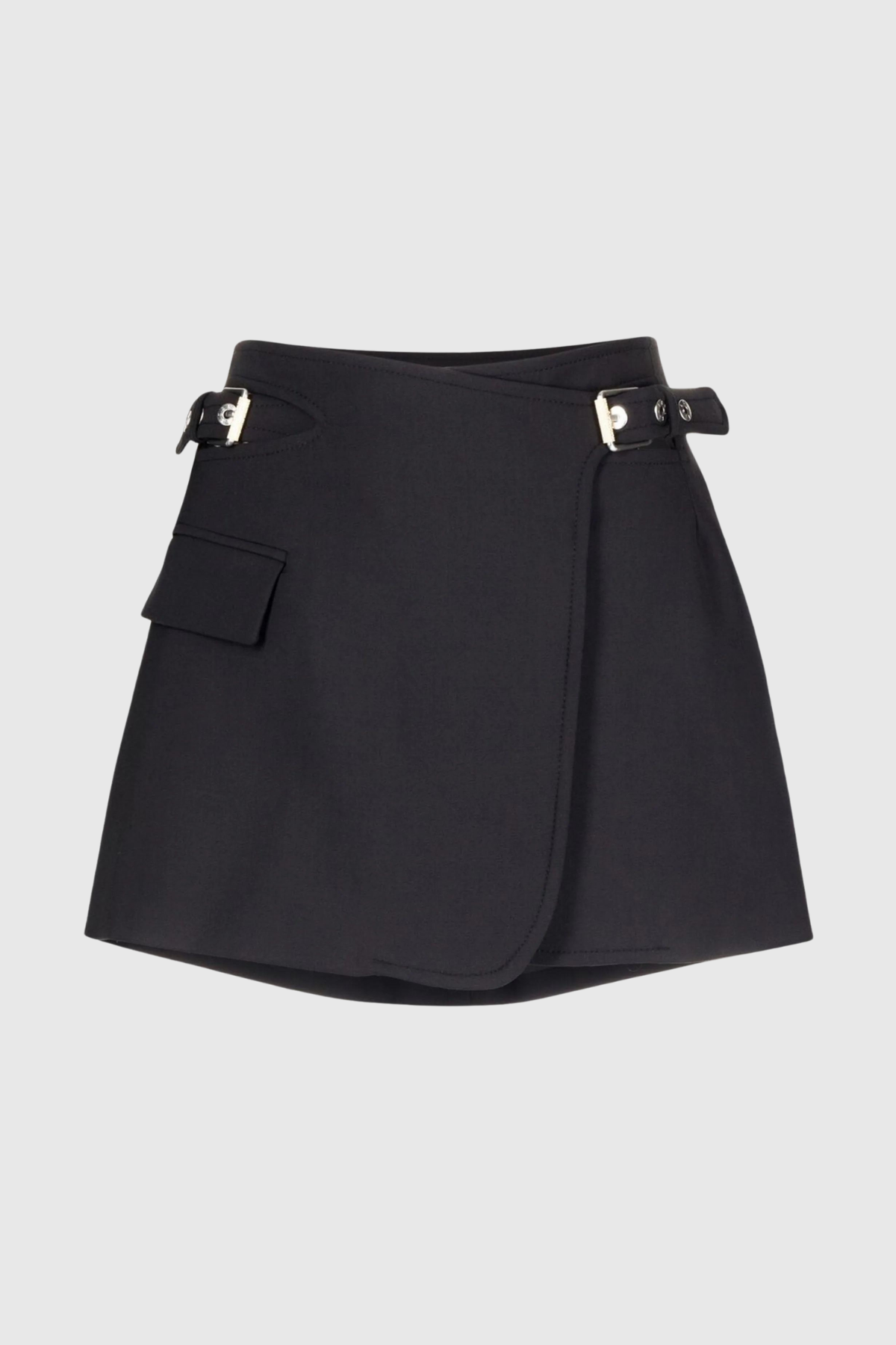 Katie Hollow Mini Skirt In Black