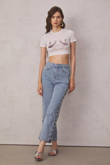 Kendra Cross Hollow Straight Jeans