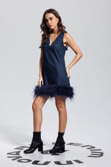 Ärmelloses Mini-Jeanskleid „Kerrie Feather“