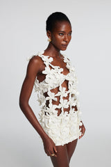 Ärmelloses Minikleid „Kira Flower Hollow“