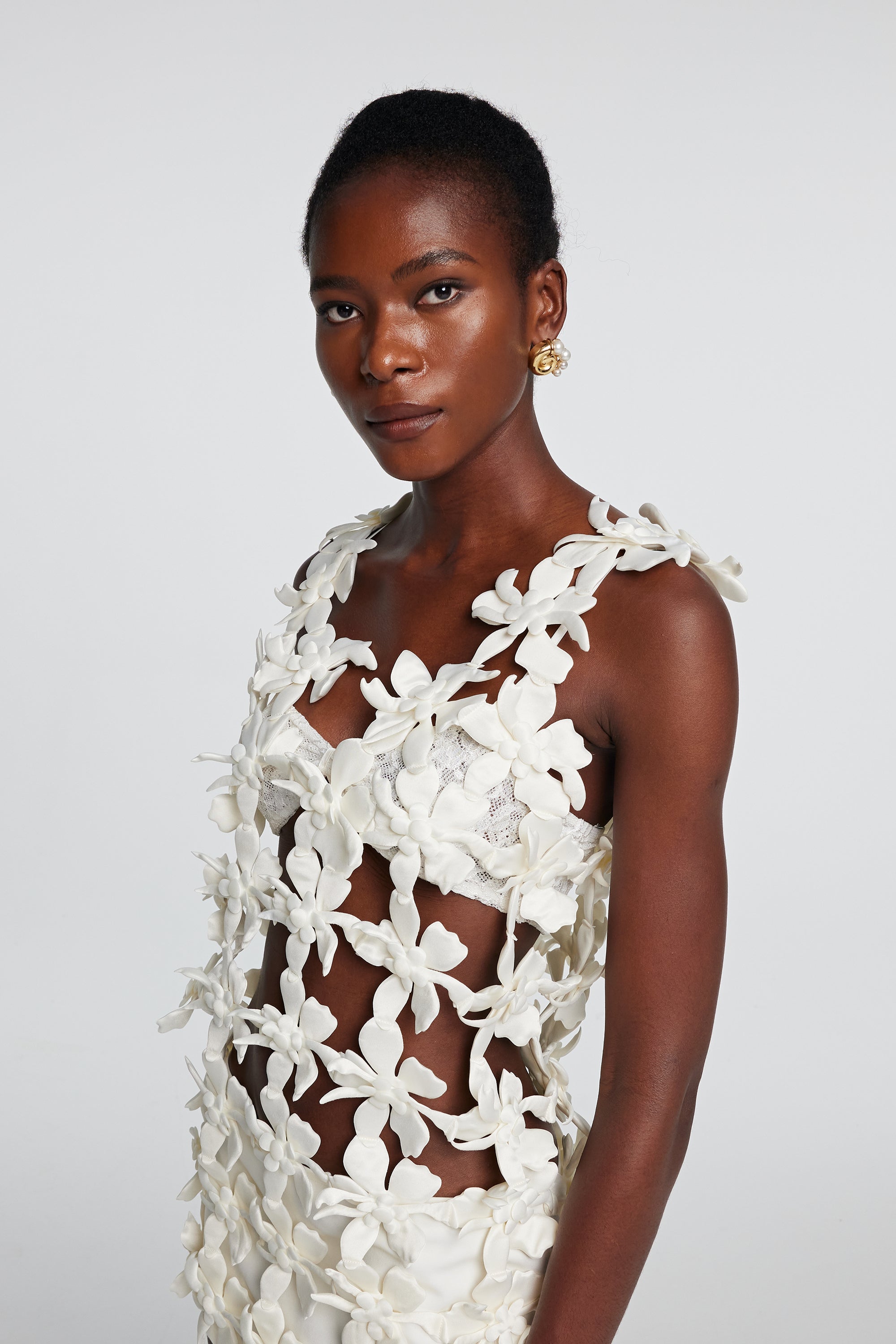 Ärmelloses Minikleid „Kira Flower Hollow“