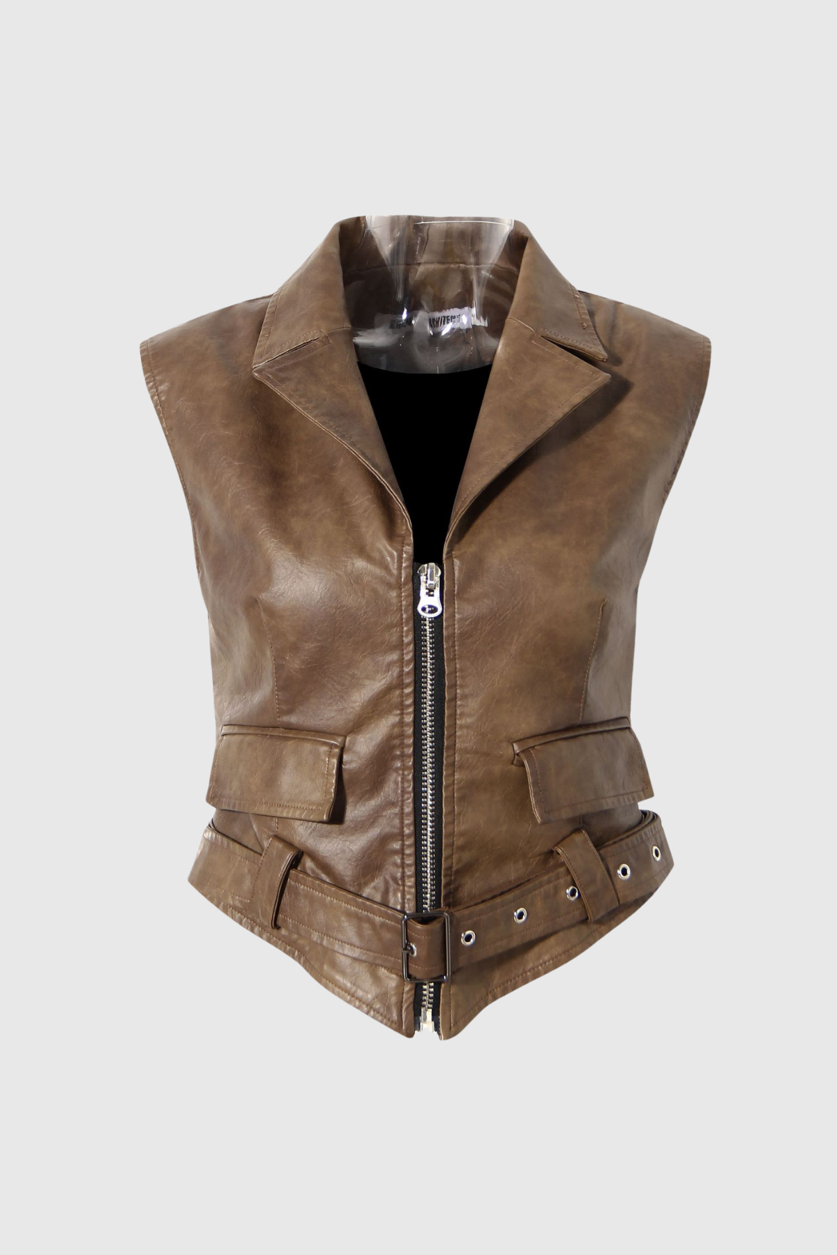 Kori Lapel Faux Leather Jacket