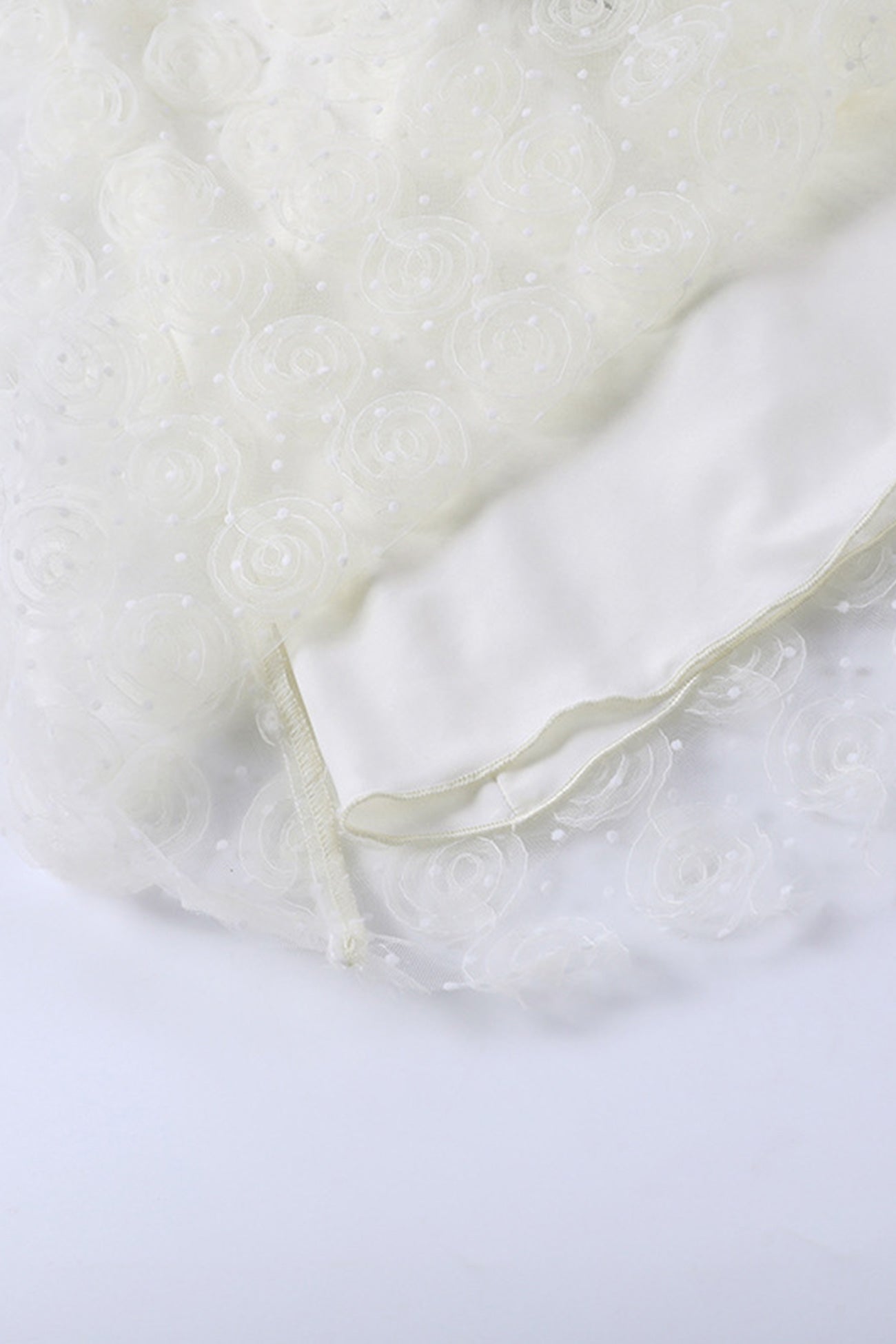 Rückenfreies Babydoll-Kleid mit Spitzen-Blumenkorsett