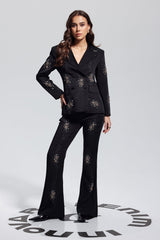 Lachlan Rhinestone Lapel Pants Set