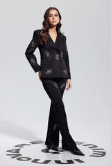 Lachlan Rhinestone Lapel Pants Set