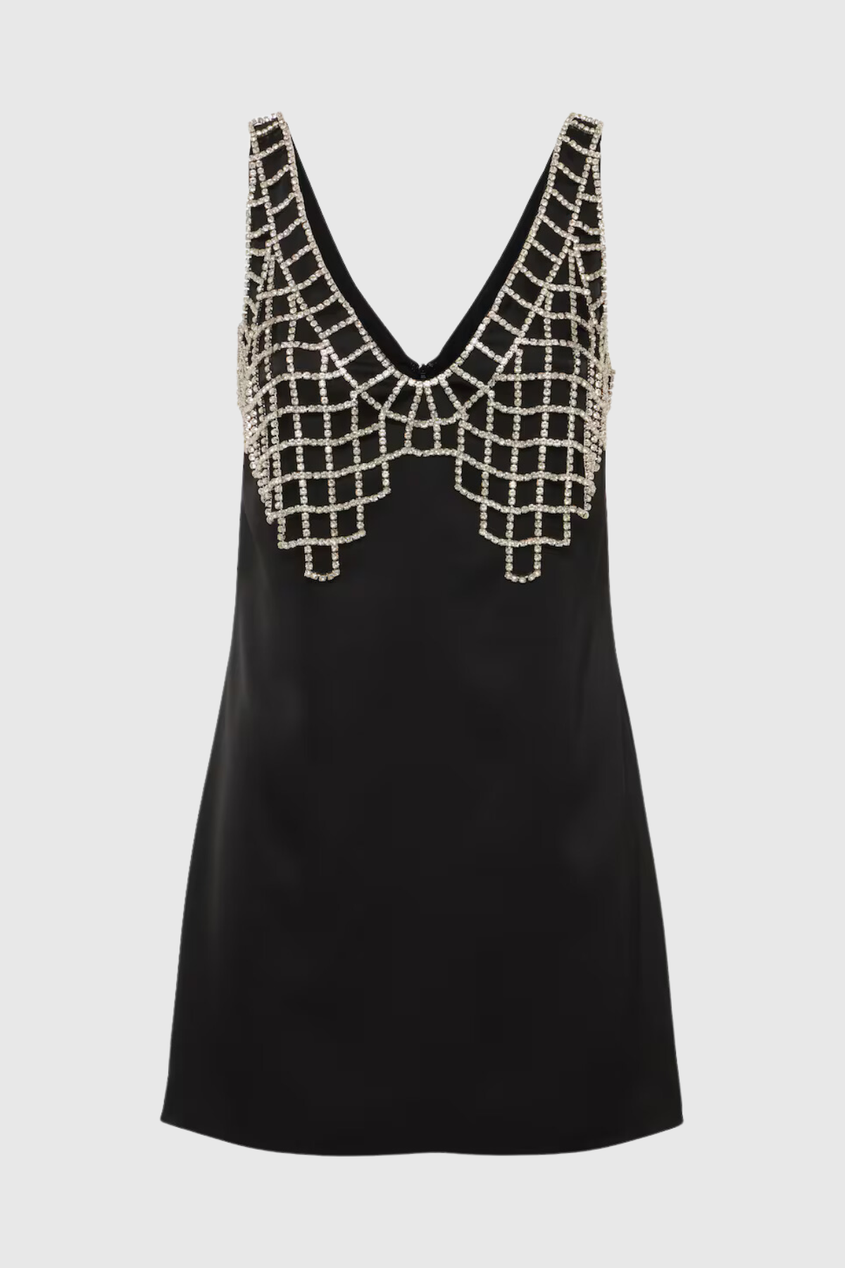 Ledini V Neck Crystal Mini Dress