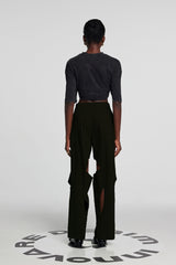 Leilany Hollow Cross-Hose in Schwarz