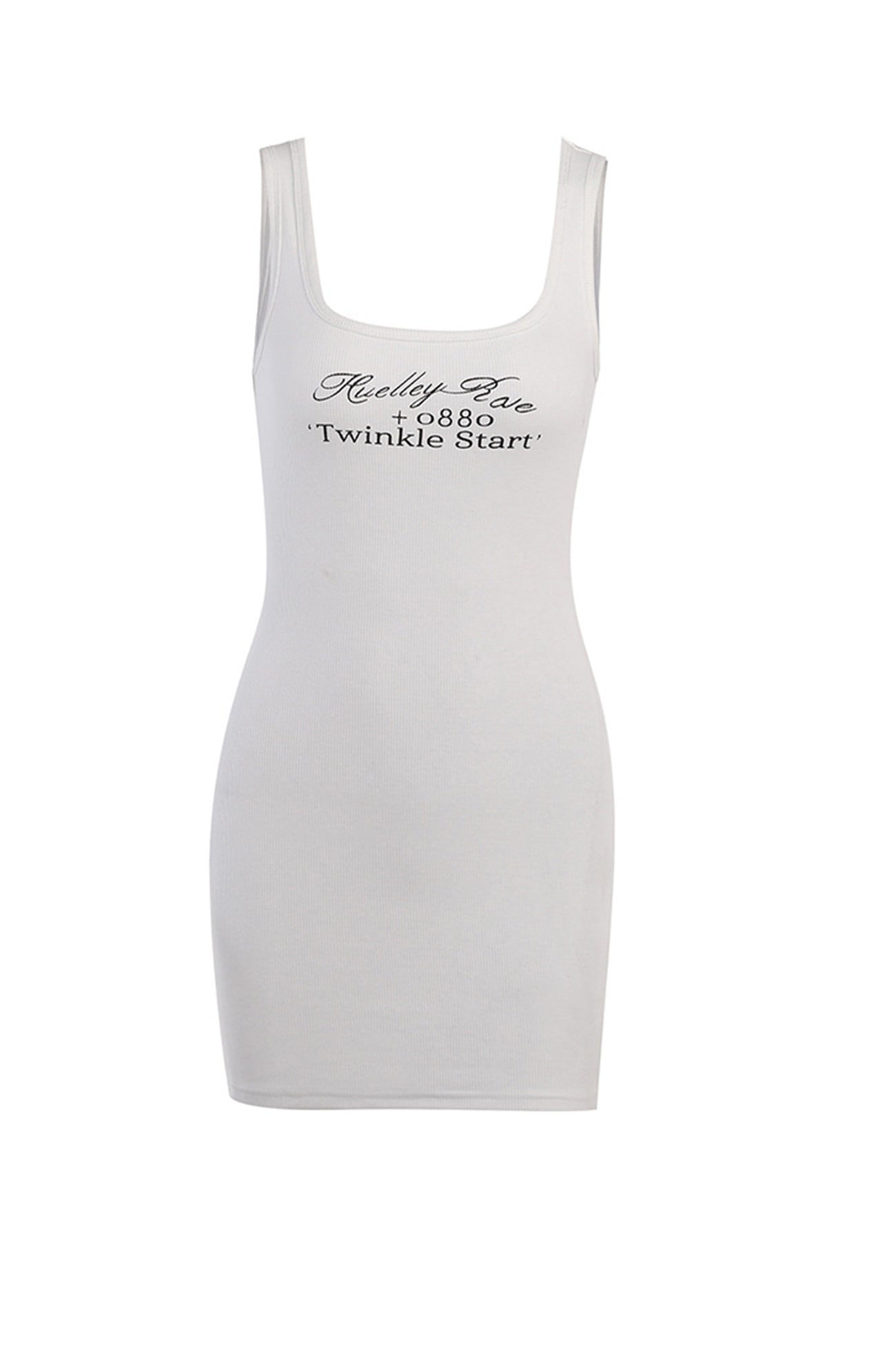 Letter Print Bodycon Tank Dress