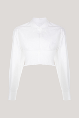 Lillie False – Zweiteiliges kurzes Oberteil in Weiß