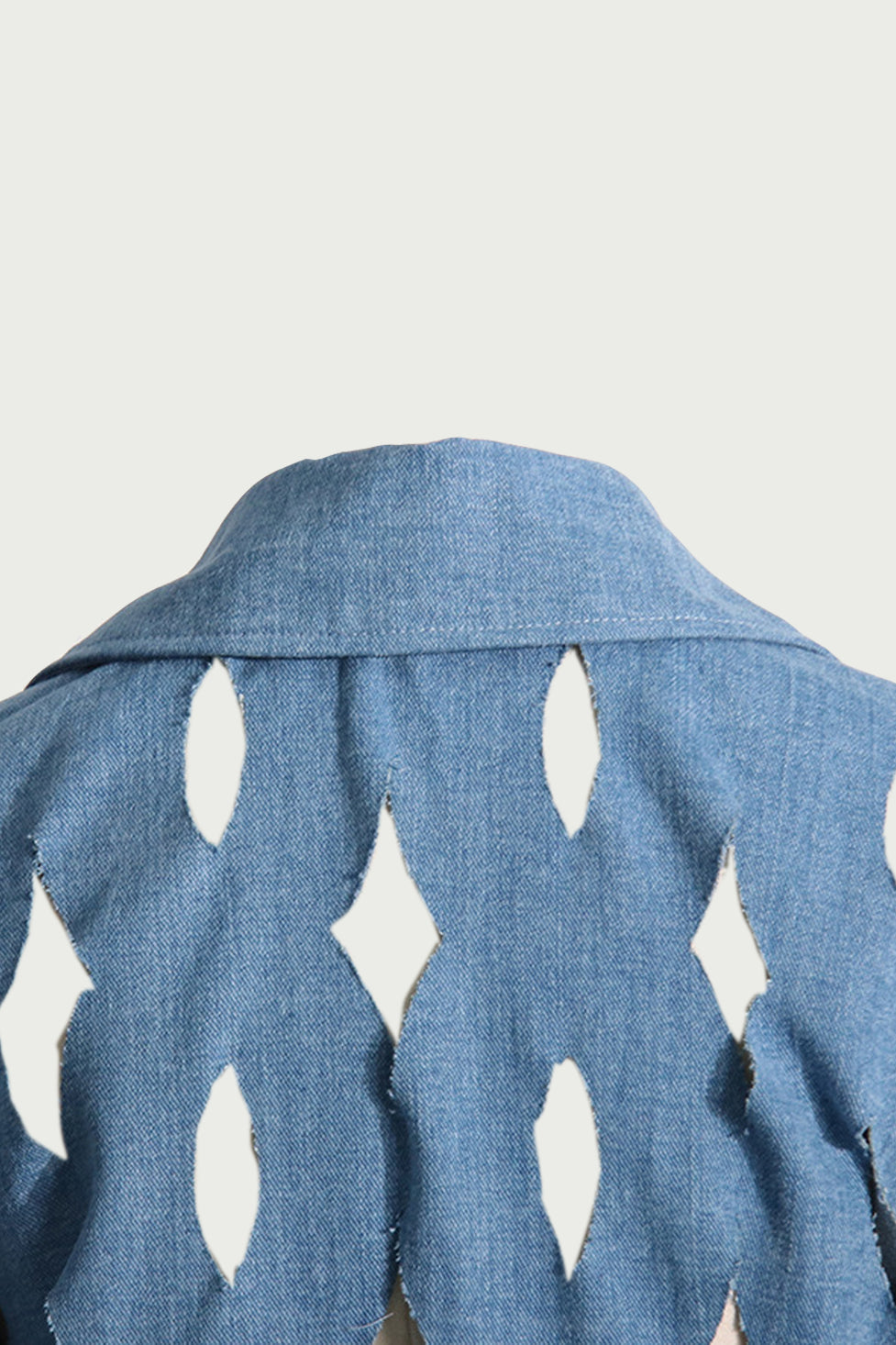 Lilly Geometric Hollow Denim Coat