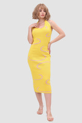 Rückenfreies Neckholder-Kleid aus Strick