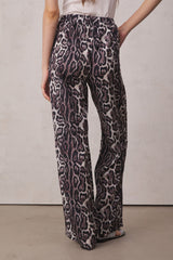 Loretta Low Rise Leopard Wide Leg Pants
