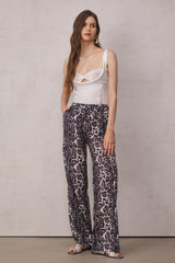 Loretta Low Rise Leopard Wide Leg Pants