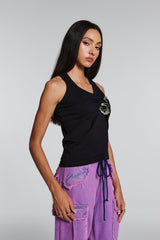 Lottie – Ärmelloses Oberteil mit Rüschenverzierung