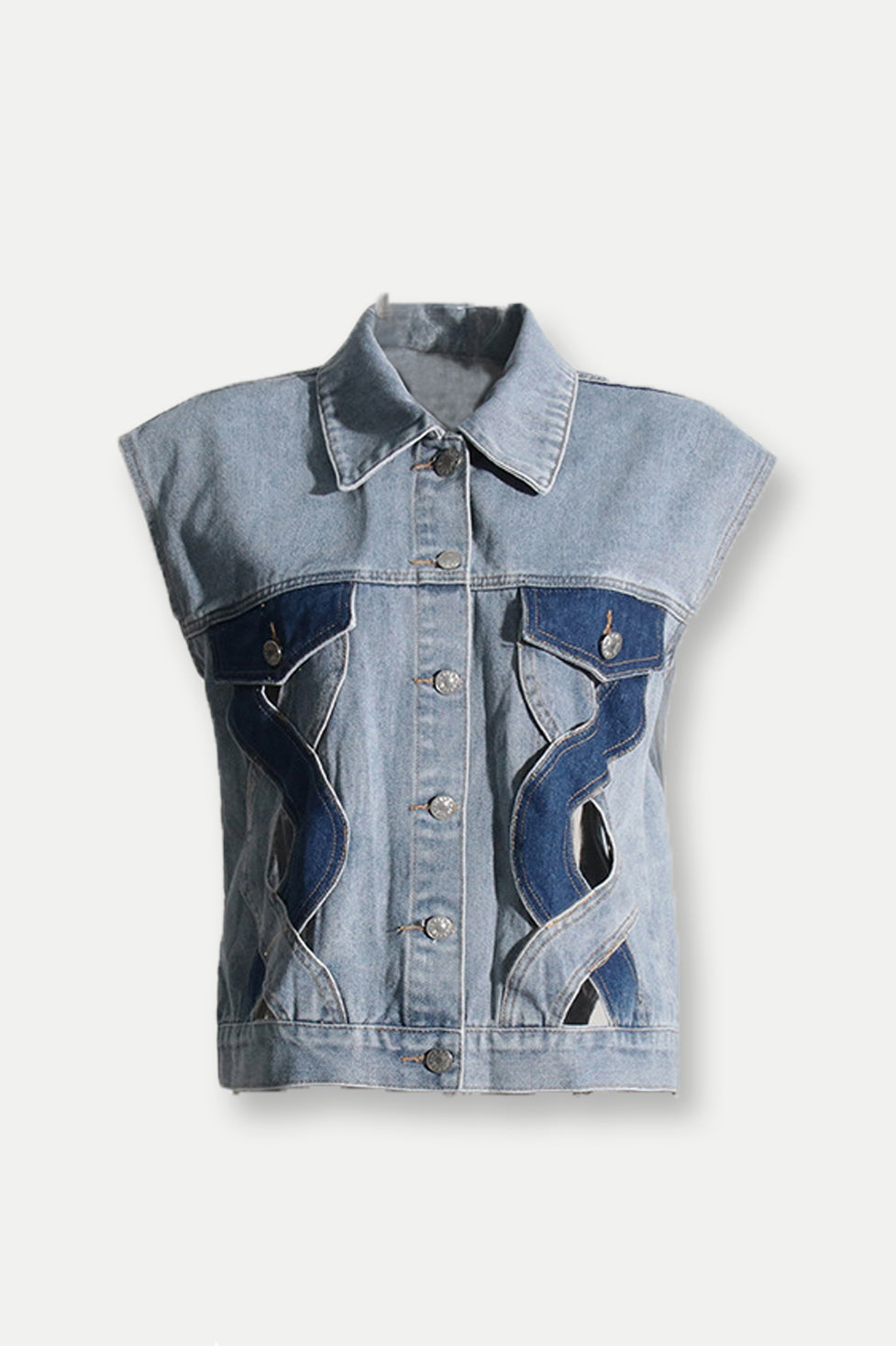 Madison Cutout Denim Top