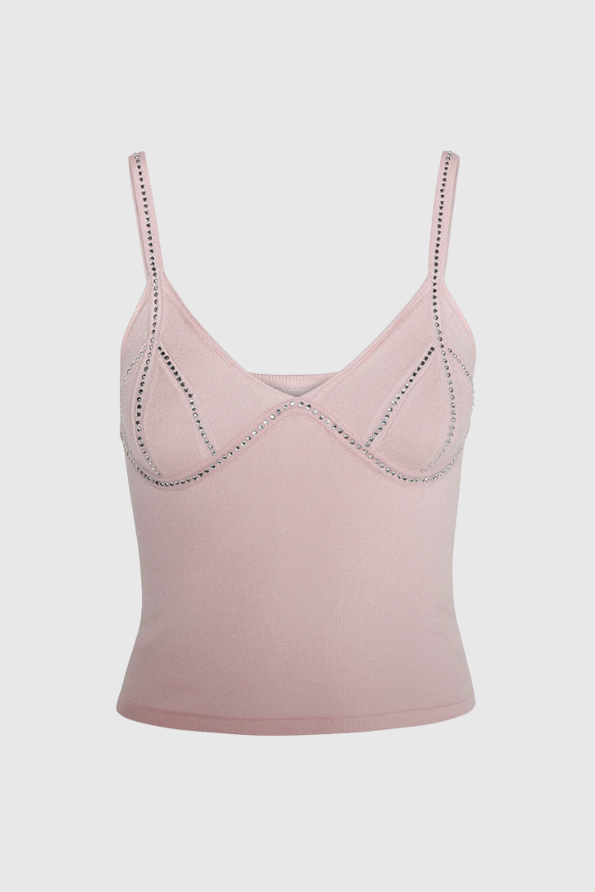 Marigold – Verziertes Spaghetti-Top aus Strick