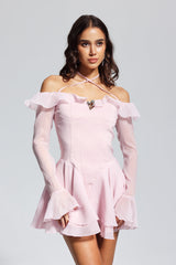 Maude – Schulterfreies Minikleid mit Rüschen