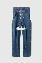 Michael Cutout Deconstruct Button Jeans