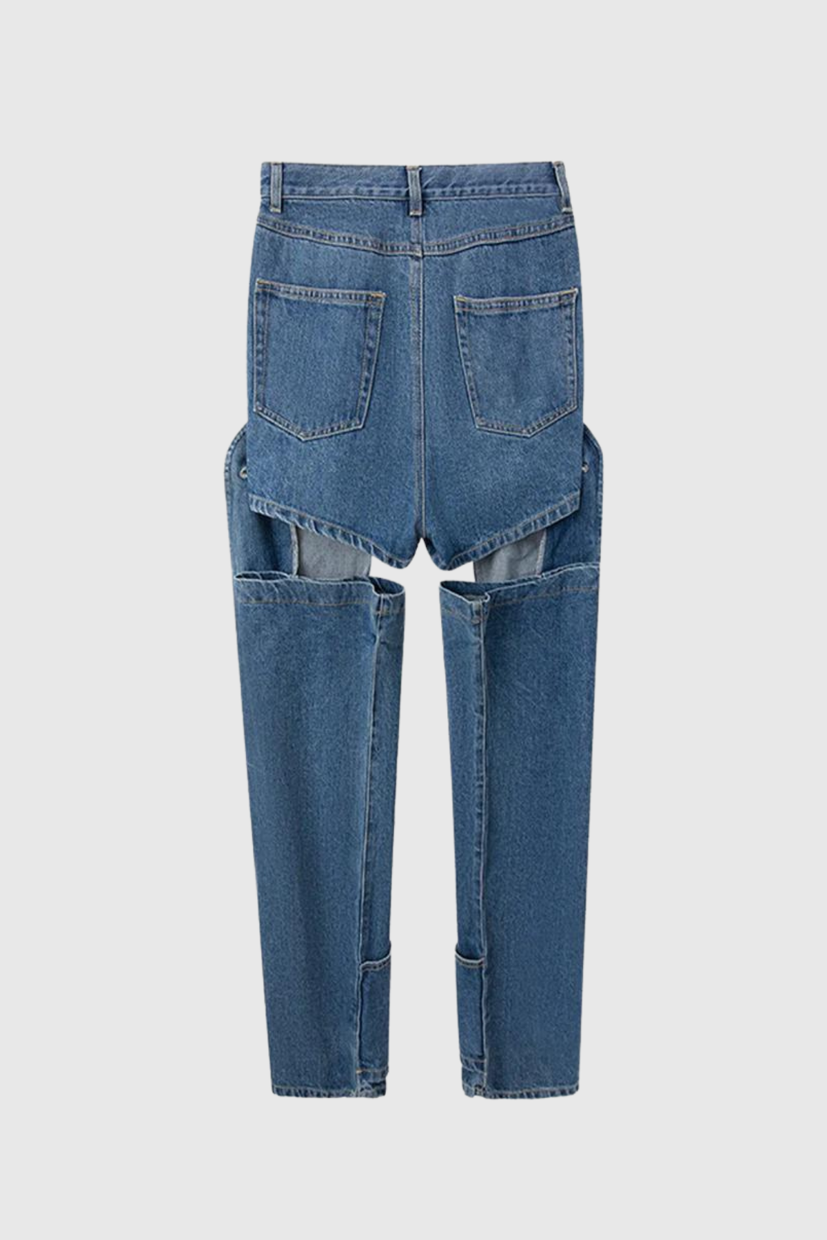 Michael Cutout Deconstruct Button Jeans