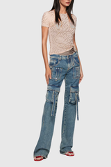 Monica Pocket Straight Jeans