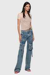 Monica Pocket Straight Jeans