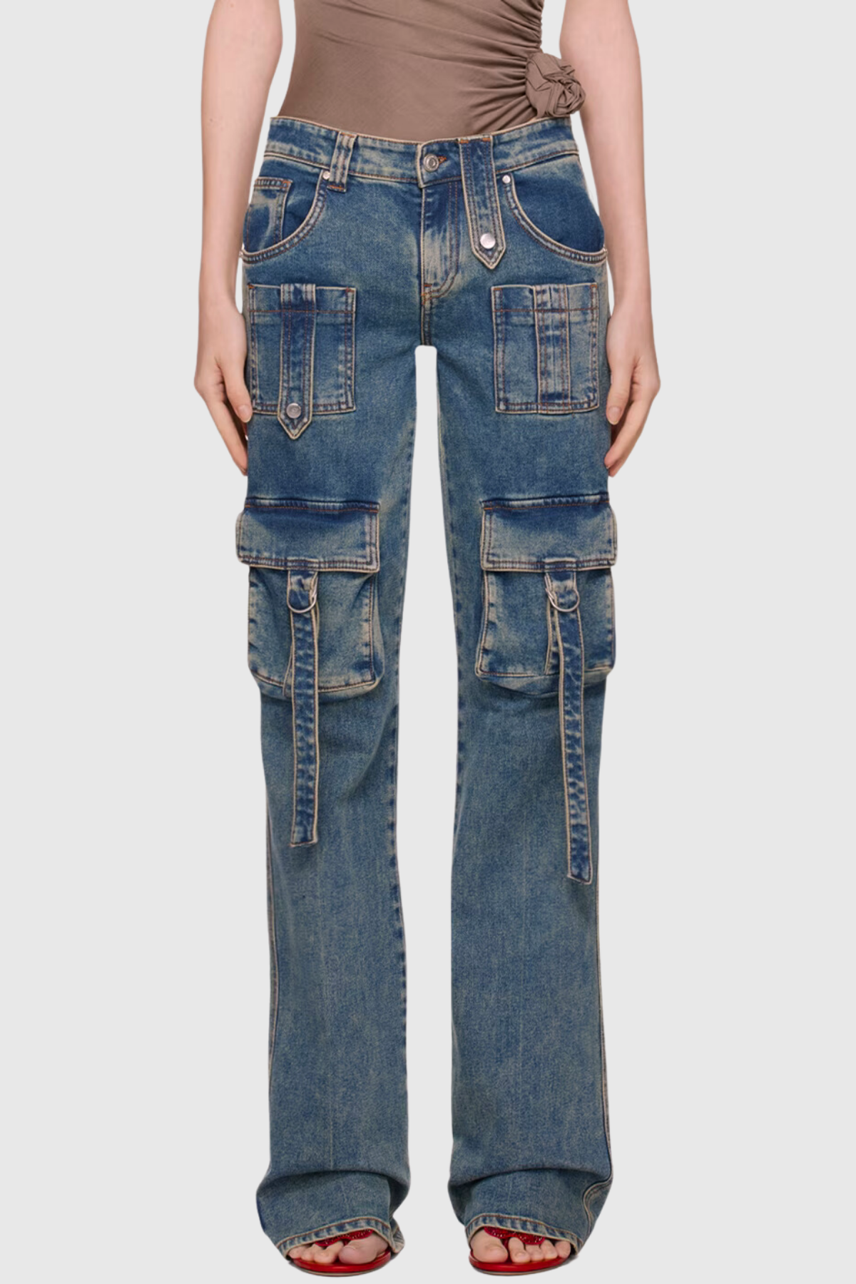 Monica Pocket Straight Jeans