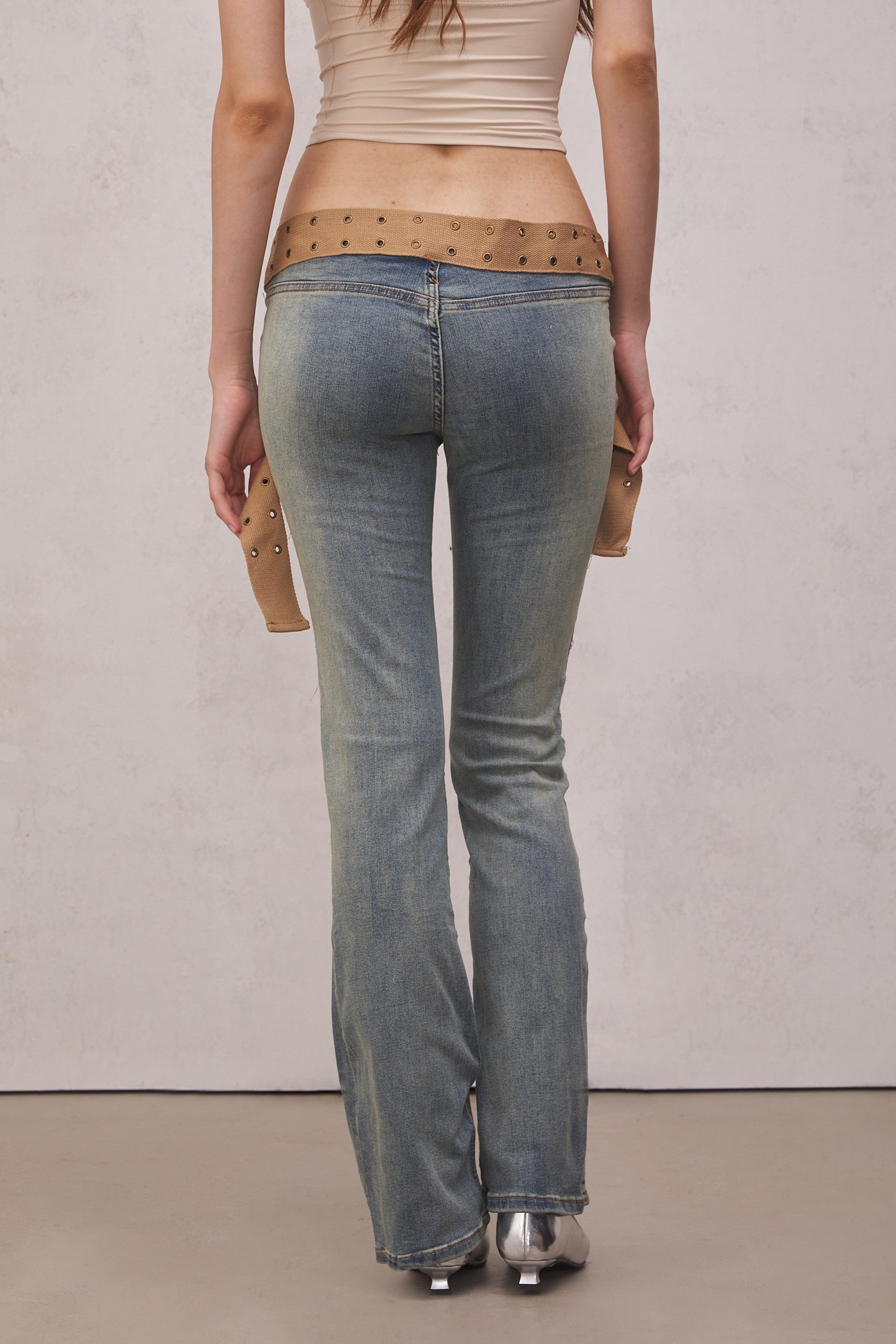 Myla Strap Up Denim Jeans