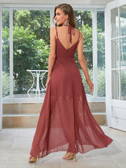 Camisole-Brautjungfernkleid mit überkreuztem Wickelsaum