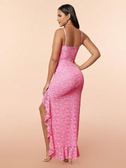 Striped Print Colorblock Trendy Contrast Binding Bodycon Dress