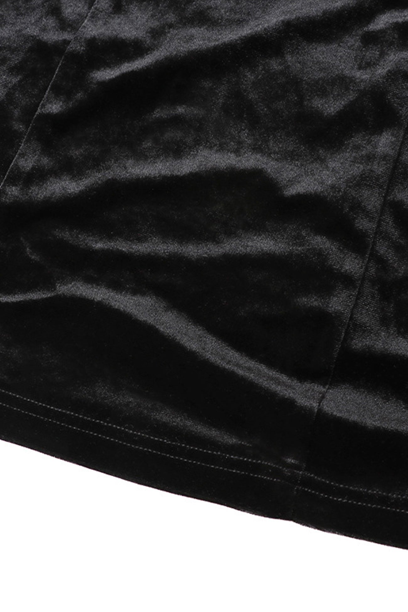 Schulterfreies Korsett-Samtkleid mit ausgestellten Ärmeln
